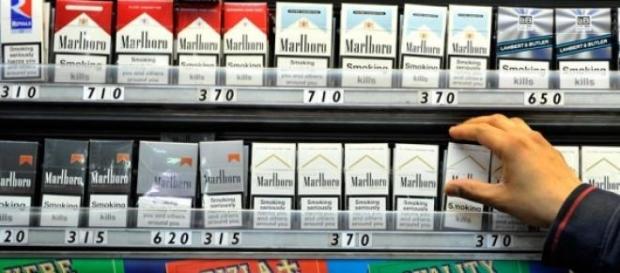 Cigarettes currently show brands in UK shops Cigarettes currently show brands in UK shops
