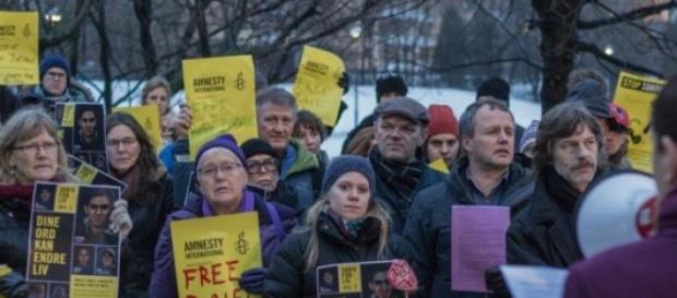 Houve manifestações por Badawi em todo o mundo Houve manifestações por Badawi em todo o mundo