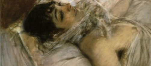 particolare di un dipinto di boldini a Forlì 