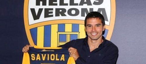 Saviola, autore del gol vittoria contro l'Atalanta