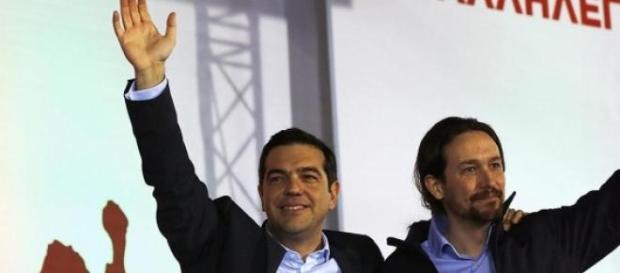 Los líderes de Syrizas y Podemos Los líderes de Syrizas y Podemos
