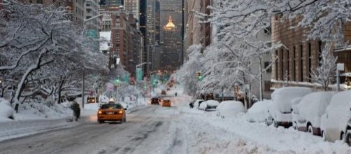 La Grande Mela sotto la neve