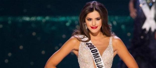 Paulina Vega durante la ronda de traje de noche. Paulina Vega durante la ronda de traje de noche.