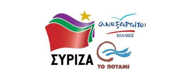 Syriza e os seus prováveis parceiros Syriza e os seus prováveis parceiros
