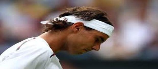 Tristeza de Rafa Nadal durante un encuentro Tristeza de Rafa Nadal durante un encuentro