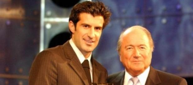Figo vs Blatter pela liderança da FIFA Figo vs Blatter pela liderança da FIFA