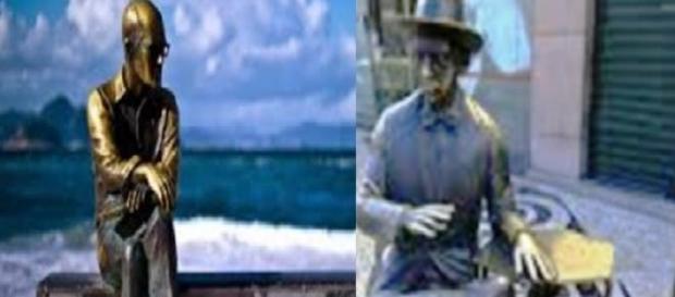 Pessoa e Drummond: entrelaçados por obras de arte. Pessoa e Drummond: entrelaçados por obras de arte.
