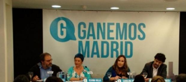 Portavoces de Ganemos Madrid en rueda de prensa Portavoces de Ganemos Madrid en rueda de prensa