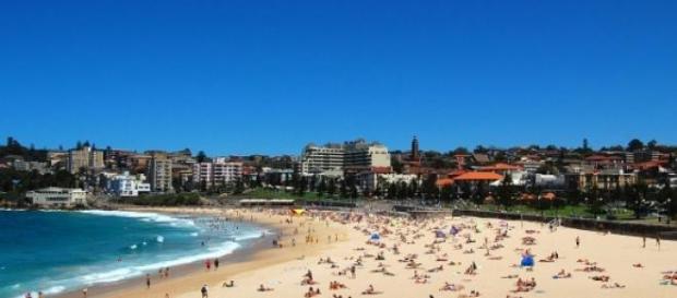 Um dia ensolarado em Coogee Beach Um dia ensolarado em Coogee Beach