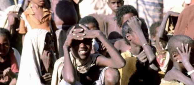 Des enfants face à la famine en Somalie Des enfants face à la famine en Somalie