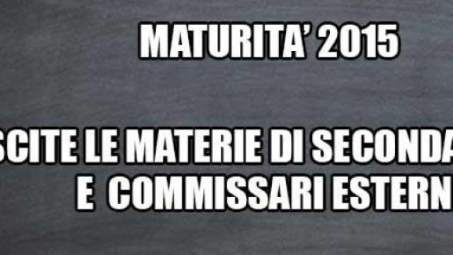 Le materie per la seconda prova d'esame