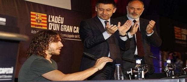 Carles Puyol, el otrora capitán del club Carles Puyol, el otrora capitán del club