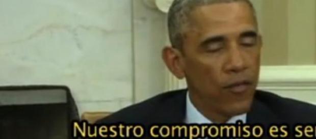 Barack Obama en el aviso a medios de comunicación Barack Obama en el aviso a medios de comunicación