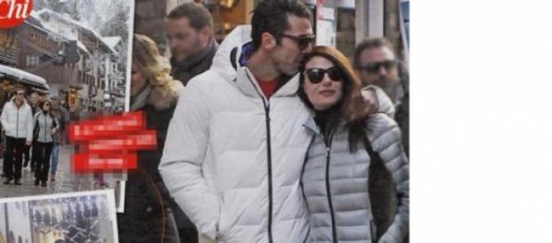 Gigi Buffon e Ilaria D'Amico a Courmayeur. Gigi Buffon e Ilaria D'Amico a Courmayeur.