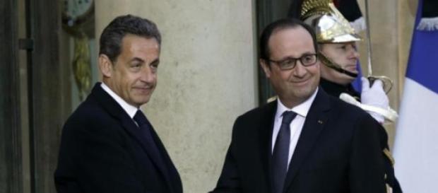 Les frères ennemis sur le perron de l'Elysée Les frères ennemis sur le perron de l'Elysée
