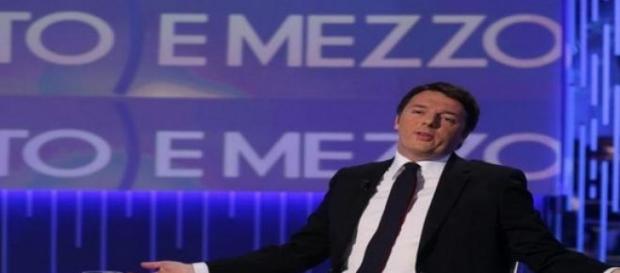 Premier Renzi alla trasmissone tv Otto e Mezzo Premier Renzi alla trasmissone tv Otto e Mezzo