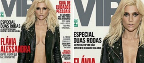 Flávia Alessandra em capa da VIP. Polêmica
