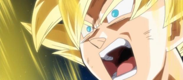 Goku elevando su poder contra Bills Goku elevando su poder contra Bills