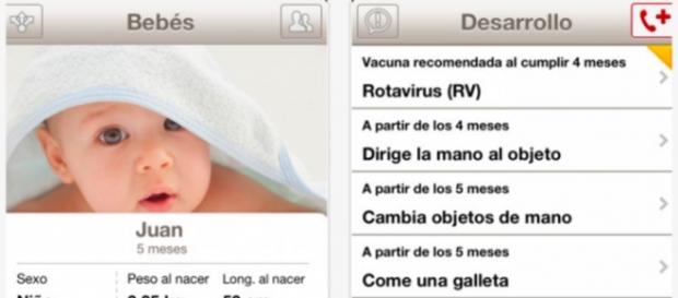 Imagen capturada de la app iPediatric Imagen capturada de la app iPediatric