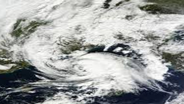 Fotografia di un ciclone mediterraneo