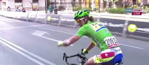 Peter Sagan dopo la caduta alla Vuelta