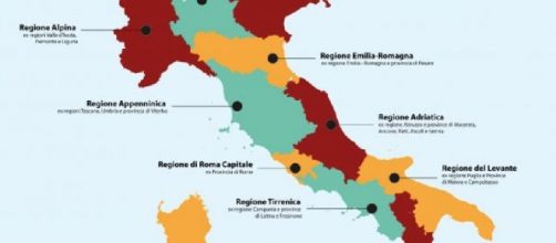 Ecco come cambierebbero le Regioni italiane