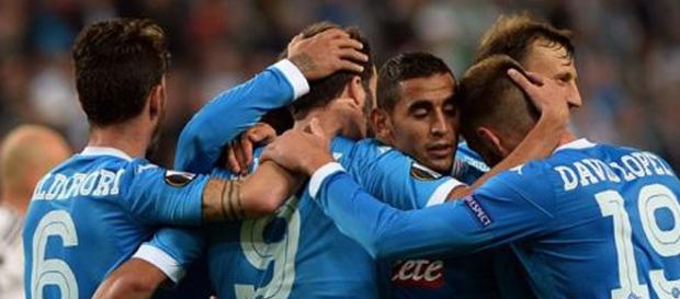 Jugadores del Napoles celebrando un gol Fuente:AFP Jugadores del Napoles celebrando un gol Fuente:AFP
