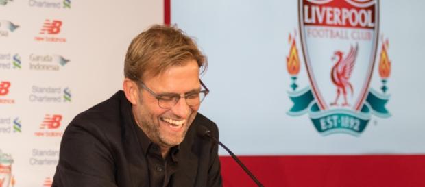 Klopp en la rueda de prensa de su presentación Klopp en la rueda de prensa de su presentación