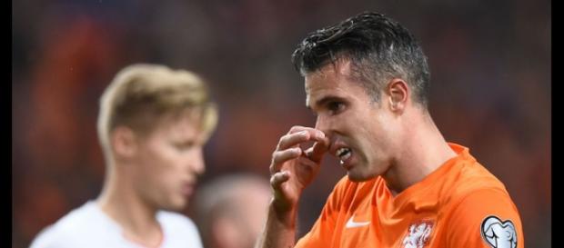 Van Persie durante el partido del pasado martes. Van Persie durante el partido del pasado martes.