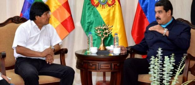 Evo Morales Aima y Nicolás Maduro Evo Morales Aima y Nicolás Maduro