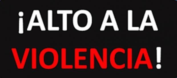 ilustracion con el lema, alto a la violencia ilustracion con el lema, alto a la violencia