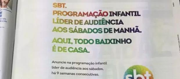SBT sacaneia derrotas do 'É de Casa' em anúncio SBT sacaneia derrotas do 'É de Casa' em anúncio
