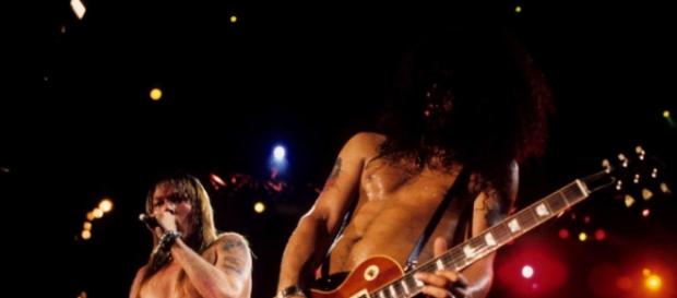 Axl y Slash, juntos en Rock in Rio en 1991 Axl y Slash, juntos en Rock in Rio en 1991