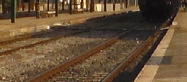 Binari di una stazione siciliana Binari di una stazione siciliana