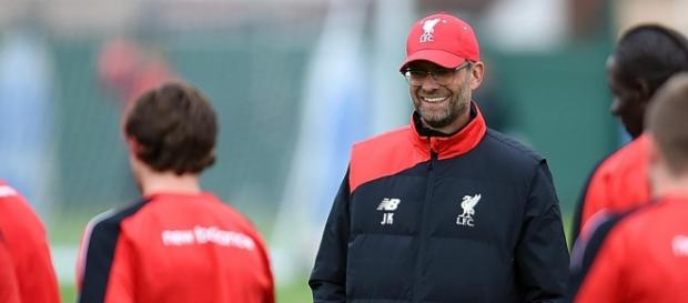 Juergen Klopp podczas treningu. Juergen Klopp podczas treningu.