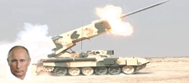 Putin trimite lansatorul de rachete TOS-1 în Siria Putin trimite lansatorul de rachete TOS-1 în Siria