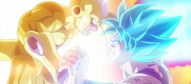 Goku contra Freezer en la ultima pelicula Goku contra Freezer en la ultima pelicula