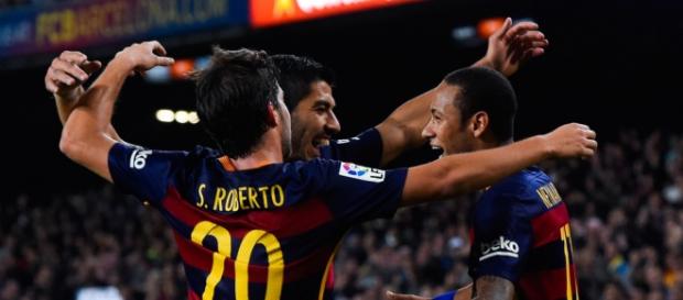 S. Roberto, Neymar y Suárez, protagonistas de hoy. S. Roberto, Neymar y Suárez, protagonistas de hoy.