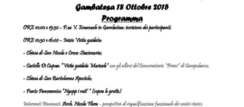 Programma FAI di domenica 18 ottobre 2015