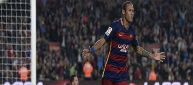 Neymar celebrando unos de sus goles Neymar celebrando unos de sus goles