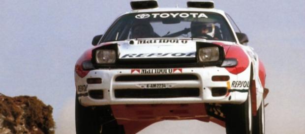 Sainz y Moya a bordo del Celica Sainz y Moya a bordo del Celica