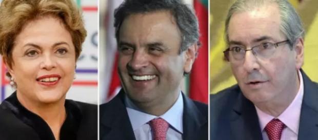 Dilma, Cunha e Aécio trocam tiros na Globo Dilma, Cunha e Aécio trocam tiros na Globo