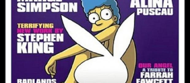 Portada de 'Playboy' con Marge Simpson. Portada de 'Playboy' con Marge Simpson.