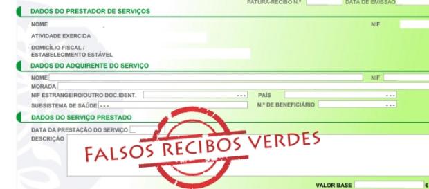 Falsos recibos verdes aumentaram 200%. Falsos recibos verdes aumentaram 200%.