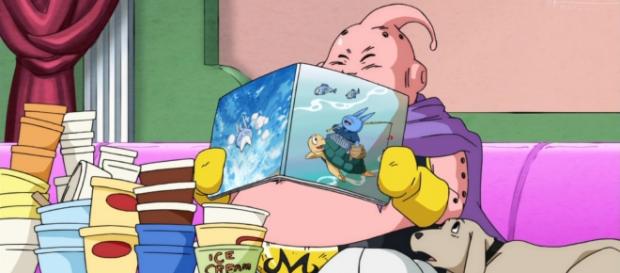 Majin Buu leyendo el manga de Neko Majin Z Majin Buu leyendo el manga de Neko Majin Z
