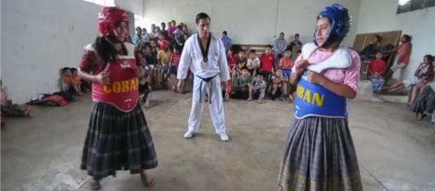 Las niñas taekwondistas de Tipulcan Las niñas taekwondistas de Tipulcan