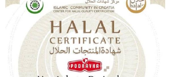 Certyfikat Halal chorwackiej Podravki Certyfikat Halal chorwackiej Podravki