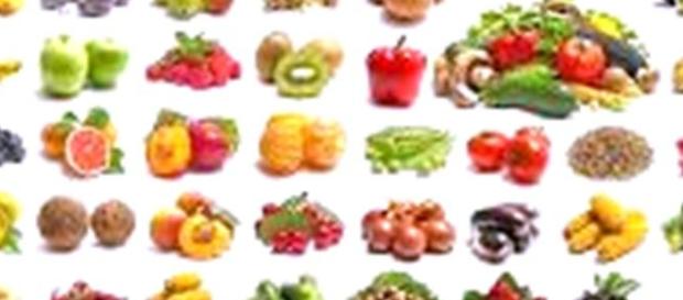 imagen con diferentes frutas y verduras. imagen con diferentes frutas y verduras.