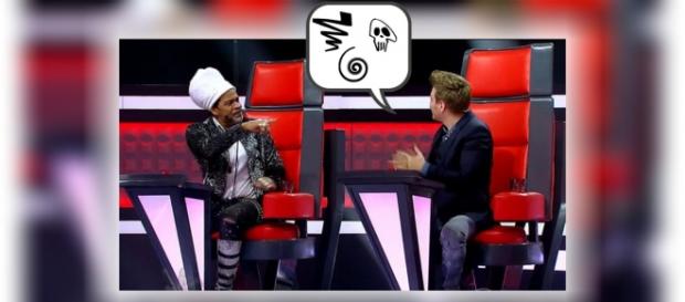Teló e Brown discutem no The Voice Brasil Teló e Brown discutem no The Voice Brasil