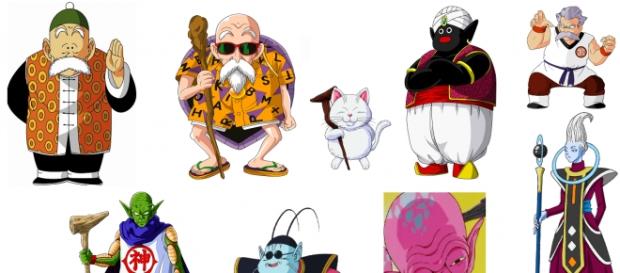 Los maestros de Goku a lo largo de las series Los maestros de Goku a lo largo de las series